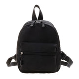 Women’s Preppy Style Nylon Mini Backpack – Solid Color School & Travel Rucksack