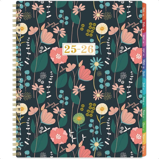 2025–2026 Monthly Planner Calendar (July 2025 – December 2026) – Large 9 x 11, 18-Month Spiral Planner with Tabs & Pockets