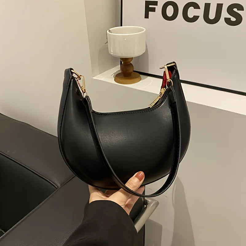 Women’s Moon-Shaped Crossbody Shoulder Bag – High-End Single Shoulder Luxury Design
