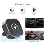 2-in-1 Wireless CarPlay & Android Auto Adapter – Plug & Play Dongle to Convert Factory Wired CarPlay to Wireless