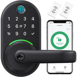 Smart Door Handle Lock with Keypad – YAMIRY Fingerprint Smart Lock with App, Generate Passcode Remotely
