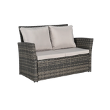 “4-Piece Outdoor Patio Furniture Set – Rattan Chairs with Sofa & Tempered Glass Coffee Table”