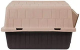 Petmate Barnhome 3 Plastic Outdoor Dog House – Durable Shelter for Small Pets (15–25 lbs), Tan