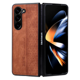 Luxury PU Leather Case for Samsung Galaxy Z Fold 3/4/5/6 – Shockproof Slim Bumper Back Cover with Premium Finish
