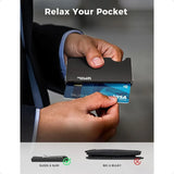 Slim RFID-Blocking Metal Wallet for Men – Minimalist Aluminum Credit Card Holder with Money Clip (Holds up to 12 Cards)
