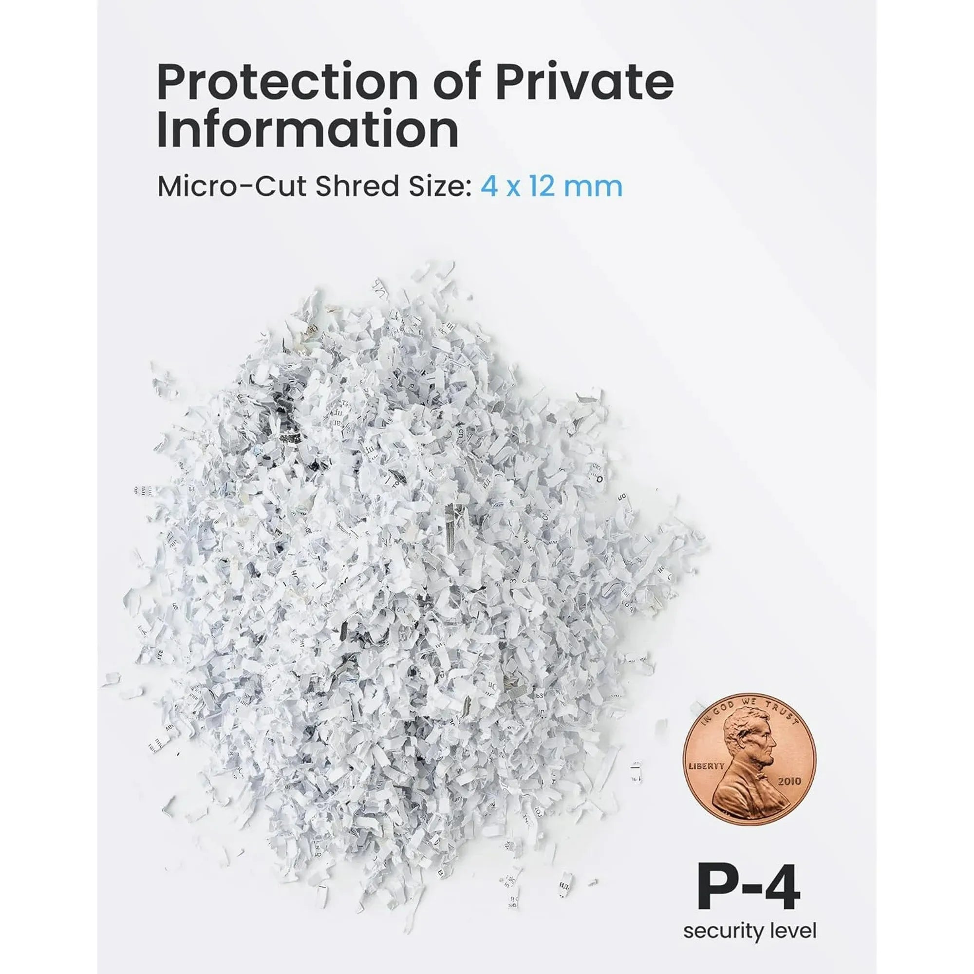 Deli 8-Sheet Micro-Cut Paper Shredder – P-4 High Security for Home & Office