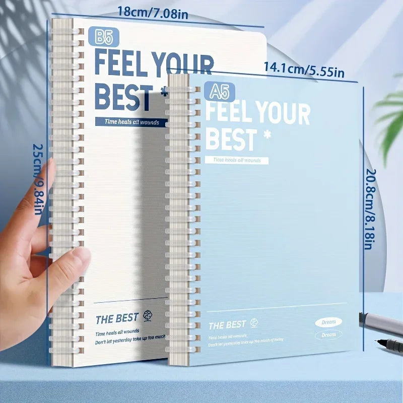 Pink A5 Thickened Spiral Notebook – Perforated Pages, Student & Office Journal 📓✨