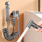 Wall-Mount Angle Valve Bidet Sprayer Set – Dual Outlet Zinc Alloy Plumbing Kit 🚿