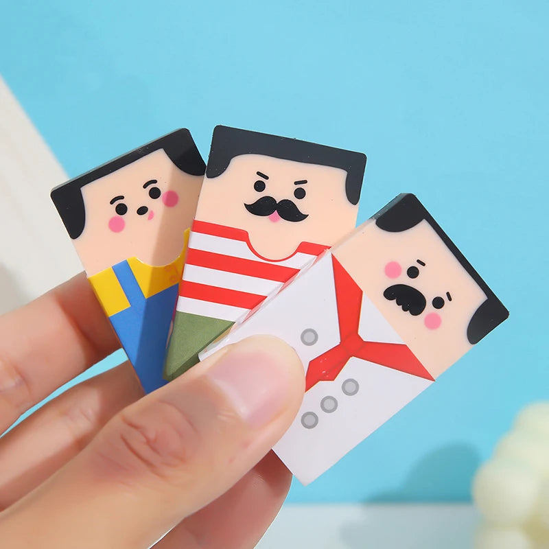 Creative Baldness Old Man Pencil Eraser – Funny Cartoon School Stationery