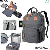 Diaper Bag Backpack – Large Waterproof Baby Travel Tote with Changing Station, Pad & Stroller Straps | Multifunction Bag for Moms & Dads