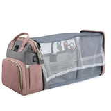 Portable Folding Crib Mommy Bag – Large-Capacity Travel Maternity Backpack for Baby Care