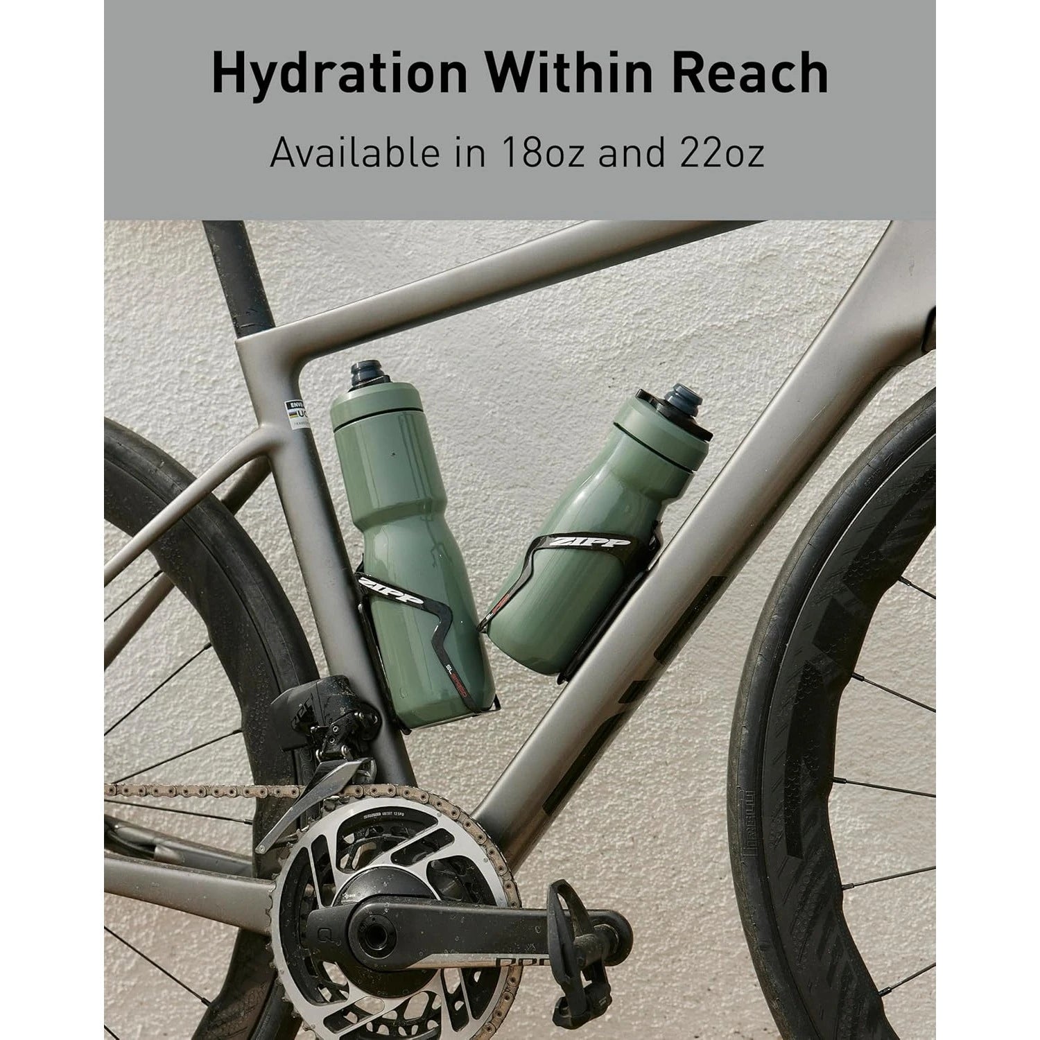 Insulated Stainless Steel Bike Water Bottle 18oz – Cycling & Fitness Bottle Fits Most Bike Cages