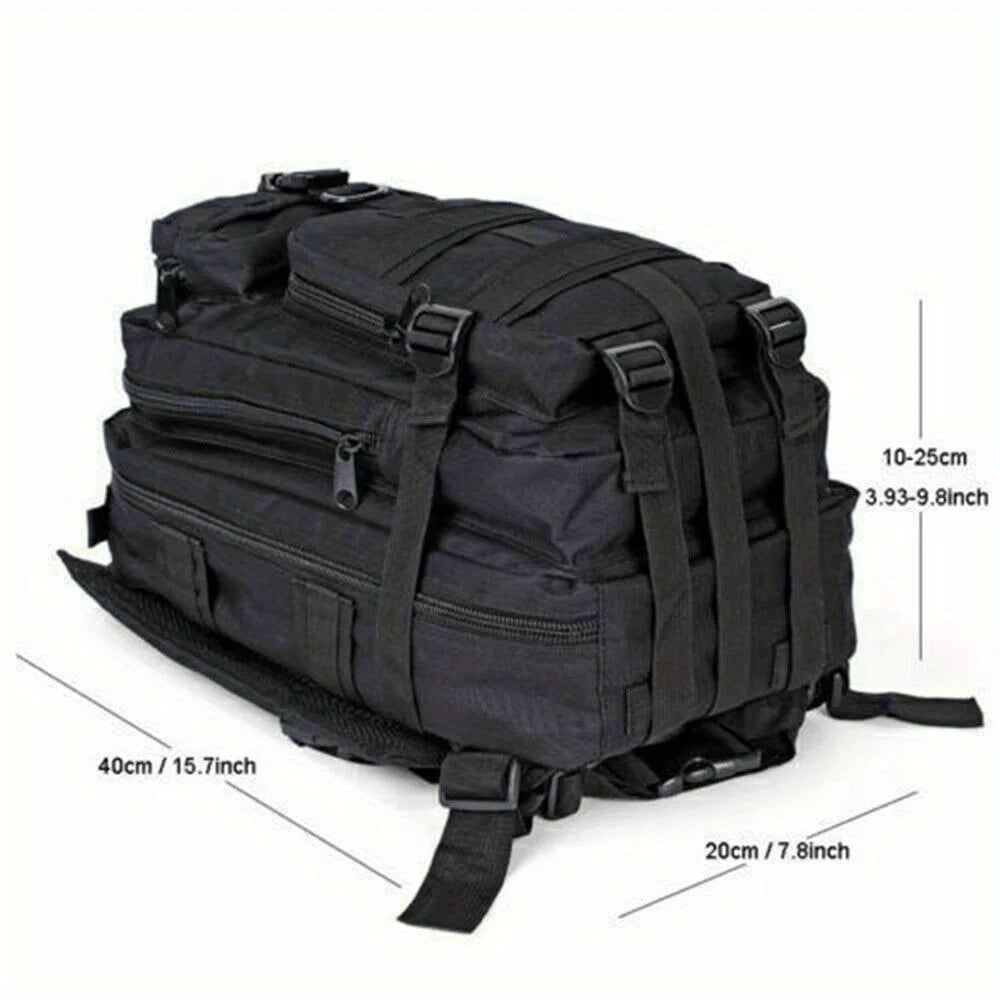 30 L Outdoor MOLLE Canvas Backpack – Tactical / Hiking / Camping Daypack