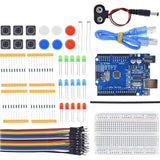13-in-1 Mini Breadboard Starter Kit – USB Power + 3-Color LEDs & Jumper Wires for Arduino DIY Lab