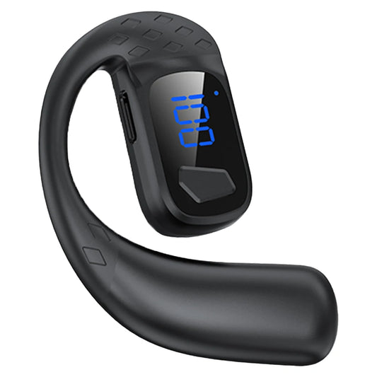Handsfree Bluetooth Headset – Single Ear Hook Earpiece with Noise Cancelling Mic, Waterproof Design for Android, iPhone & Samsung
