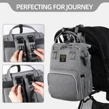 Sunveno Stylish Upgrade Diaper Bag Backpack – 20L Large Capacity Multifunction Travel Maternity Baby Bag