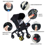 Multiride 2-Way Station Wagon Baby Stroller – Portable & Foldable Metal Frame with Adjustable Sunshade Roof