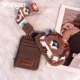 Wrangler Western Women’s Keychain Wristlet Wallet – Dual Pouch Sherpa Coin Purse & Card Holder