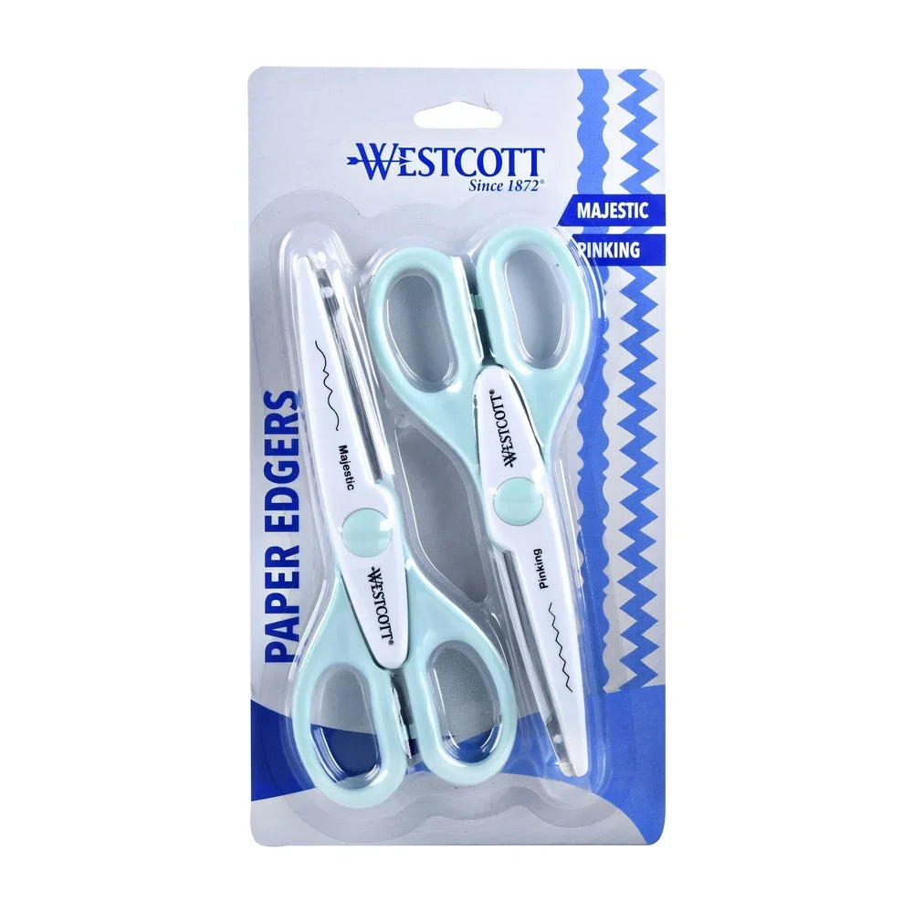 2-Pack 6″ Decorative Crafting Scissors – Majestic Pinking Patterns for Scrapbooking & School Projects ✂️🌟