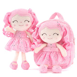 Gloveleya Plush Backpack – Starry Sky Curly Hair Doll Bag for Kids | Soft Toddler Backpack for Baby Girls & Preschool Gifts