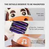 Electric Glowing Cattle Doll – Interactive Cartoon Cow Toy with Music, Lights & Movable Design, Holiday Gift for Kids