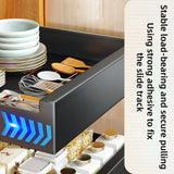 Carbon-Steel Pull-Out Cabinet Organizer – Slide-Out Drawers for Kitchen, Bathroom & Pantry