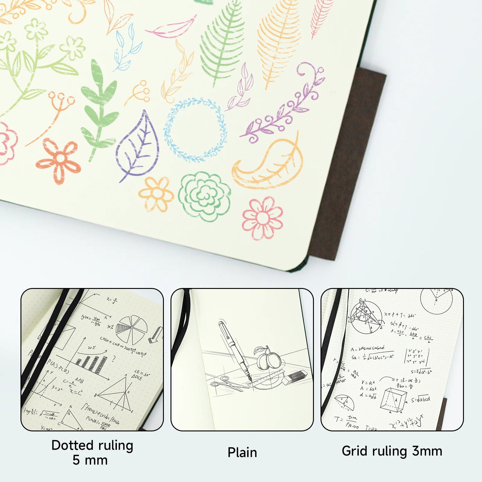 Tunjilool A6 & A7 Notebook Journal 2-Pack – 192 Pages 80gsm Blank & Dot/ Grid