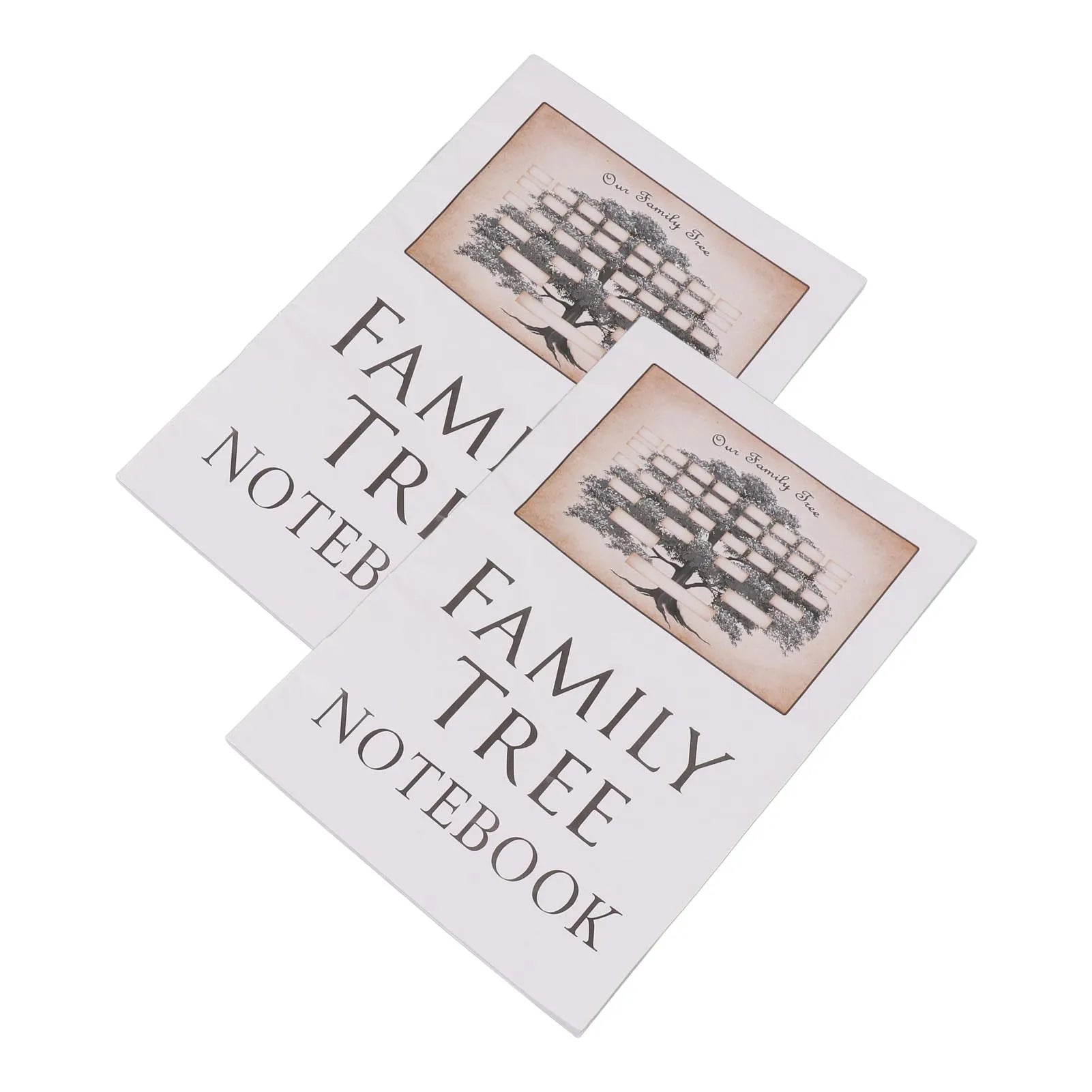 Family Tree Notebook Set (2 PCS) – Double-Sided Family History Record Book with 16 Pages