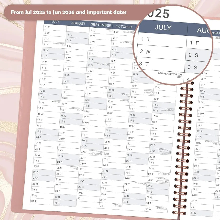 2025–2026 Appointment Book – Weekly & Daily Hourly Planner with Tabs (15-Minute Intervals) 📅
