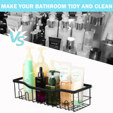 Adhesive No-Drill Wall Mounted Stainless-Steel Shower Organizer Shelf – Sleek & Rust-Resistant