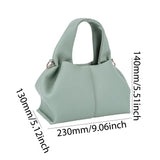 Women’s Soft Cloud Dumpling Bag – Solid Color PU Leather Clutch with Removable Strap, Retro Crossbody & Top Handle Purse
