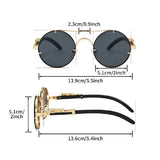 Vintage Round Sunglasses – Retro Double Bridge Multicolor Shades for Men & Women, UV400 Luxury Fashion Eyewear
