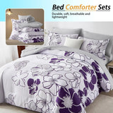 7-Piece Floral Print Quilt Set – Soft All-Season Bedding for Queen & King Size Beds
