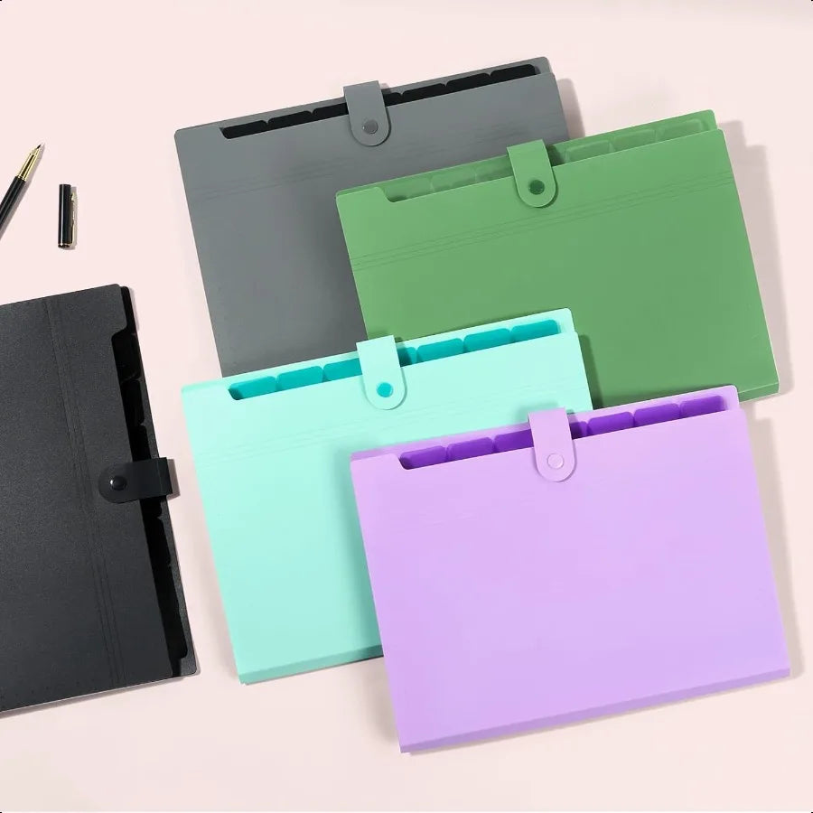 Expanding File Folder with 8 Pockets – Letter Size Accordion Document Organizer, Portable Paper Folder
