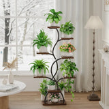 Indoor Plant Stand with Grow Light – 8-Tier 49" Tall Plant Shelf for Indoor Growing, Space-Saving Garden Rack