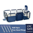 Rectangle Baby Playpen for Indoor Use – Safe Play Yard for 6-36 Months