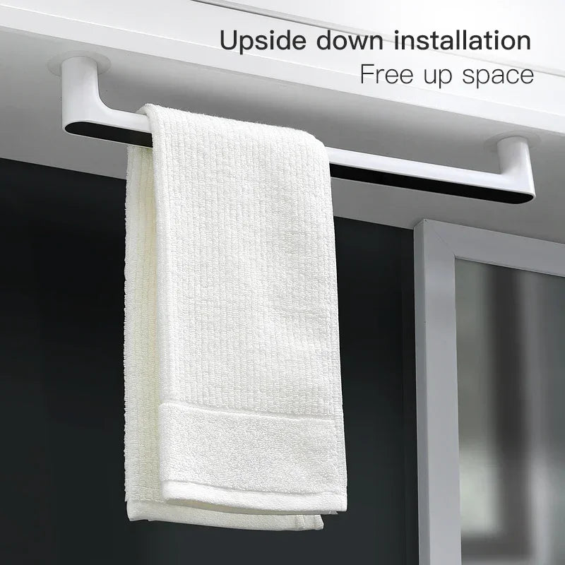Self-Adhesive Towel Holder & Rack – Wall-Mounted No-Drill Organizer for Bathroom & Kitchen