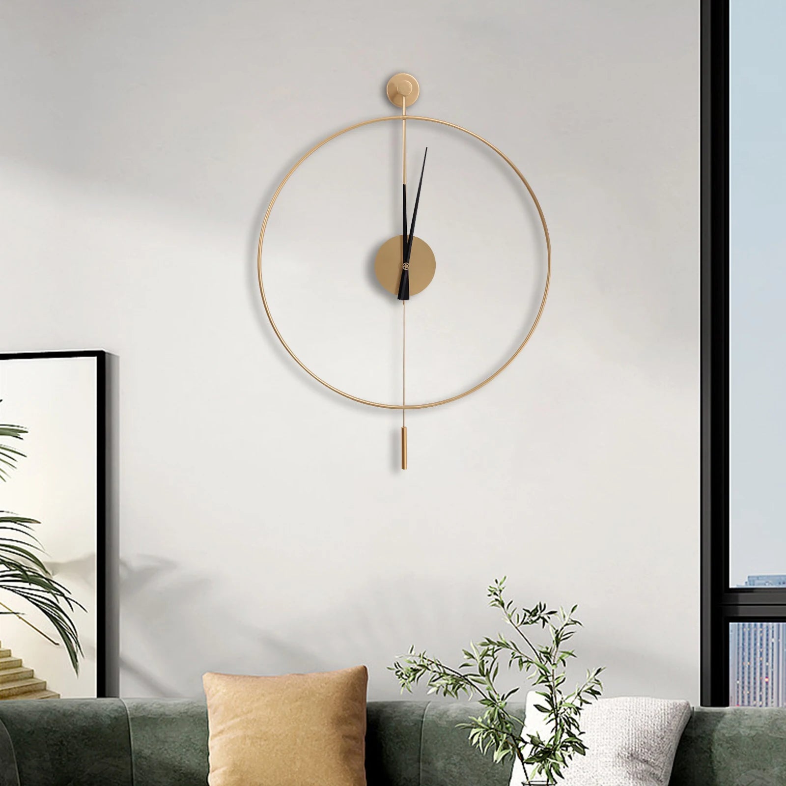 Modern Hollow Design Wall Clock – Silent Quartz Metal Clock with Durable Iron Frame for Home or Office Décor