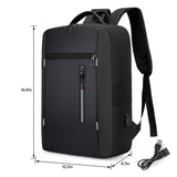 17" Anti-Theft Business Laptop Backpack with USB Converter — Travel & Work Organizer Bag