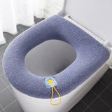Thickened Fleece-Lined Universal Waterproof Toilet Seat Cover Pad – All-Season Comfort & Hygienic Protection