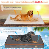 Large Orthopedic Dog Bed – Padded Foam Cushion Pet Bed with Washable Cover & Support Pillow for Dogs”