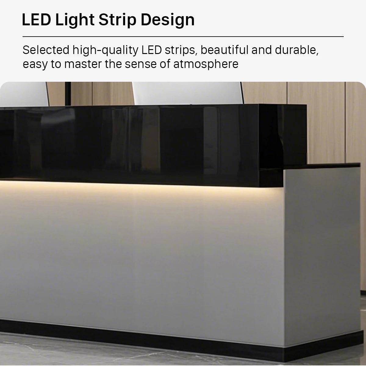 🛋️ 63–71" Reception Desk – Front Counter with Lockable Drawers for Retail, Office & Reception Areas