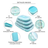 4-Pack Silicone Collapsible Lunch & Food Storage Boxes – Flat Stack Design with Lids, BPA-Free