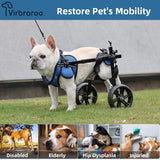Adjustable Dog Wheelchair for Back Legs – Upgraded All-Terrain Tires, Durable Bearings & Reflective Safety Straps for Mobility Support
