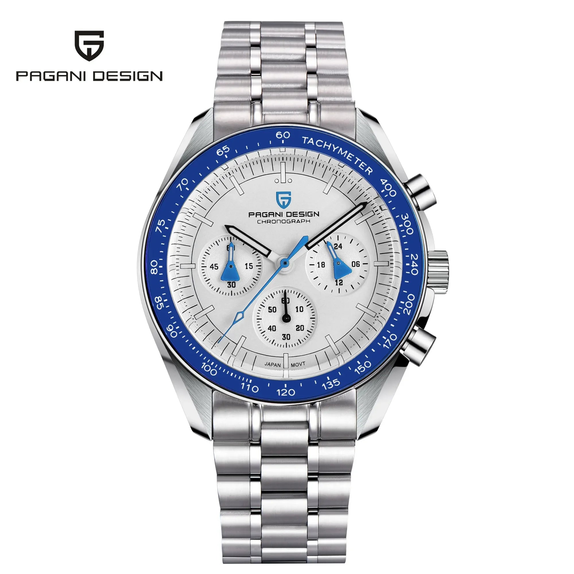PAGANI DESIGN 2024 Men’s Luxury Quartz Chronograph Watch – Sapphire Mirror, Auto Date, Speed Dial ⌚✨