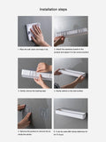 Wall-Hanging Above-Toilet Storage Cabinet – Hole-Free Multifunctional White Rack Organizer