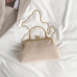 Chain Top Handle Bag – Clip Weaving Under-Arm Shoulder Bag, Elegant Handmade Street Travel Fashion