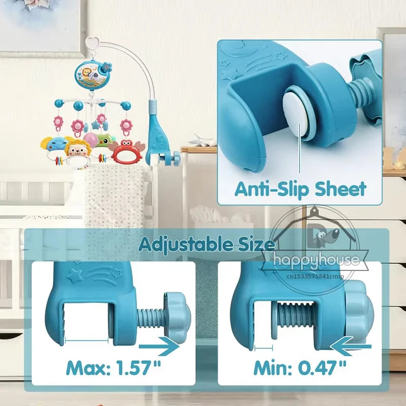 Musical Baby Crib Mobile – Infant Toy with Lights, Music & Projection, Remote Control Crib Mobile for Newborns 0–6 Months