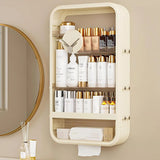 Wall-Mount Makeup Organizer Adhesive Shelf – No-Drill Bathroom & Vanity Storage
