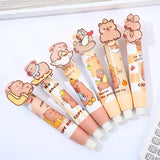 Kawaii Push-Pull Capybara Eraser – Soft School & Office Rubber Eraser for Kids